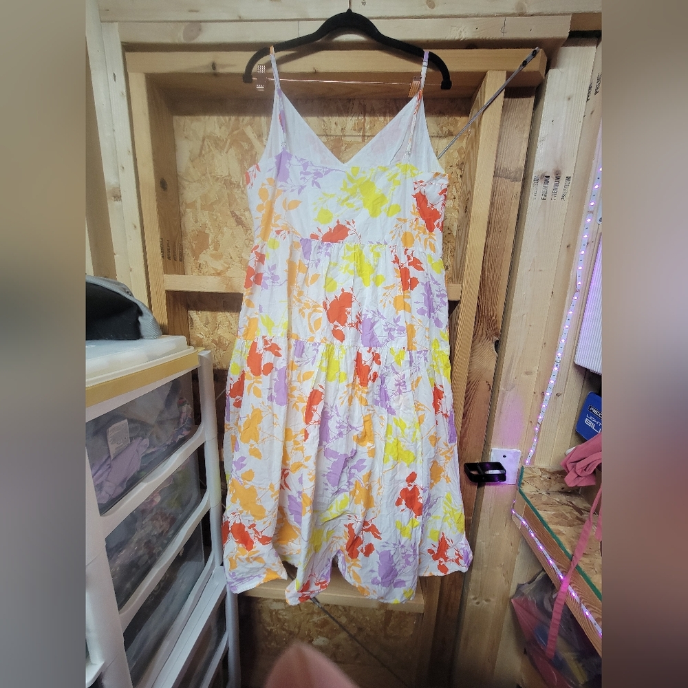 Peter Som Collective Sleeveless Floral Midi Dress Size 14 - Picture 7 of 7